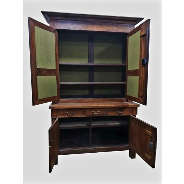 Mid-19th Century Empire Style Walnut Credenza and Cabinet For Sale - Image 4 of 8