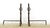 Pair of Arts & Crafts Antique Wrought Iron Andirons For Sale - Image 6 of 9