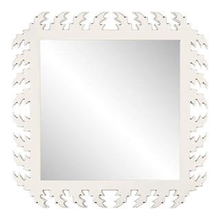 Fleur Home Audubon Square Mirror in White Dove, 24x24 For Sale