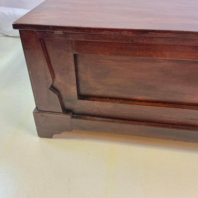 Early 20th C Antique Folk Art Mission Walnut Storage Blanket Chest, Hand Crafted. For Sale - Image 12 of 15