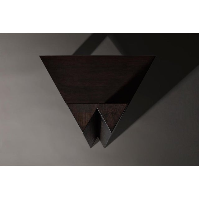 Trigon Chair in Dark Brown European Oak by Mokko Amsterdam For Sale - Image 4 of 12