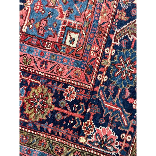 Persian TRUE KING Mighty Iconic Antique Karaja Deep Strawberry Rug 10.6 x 13 For Sale - Image 3 of 18