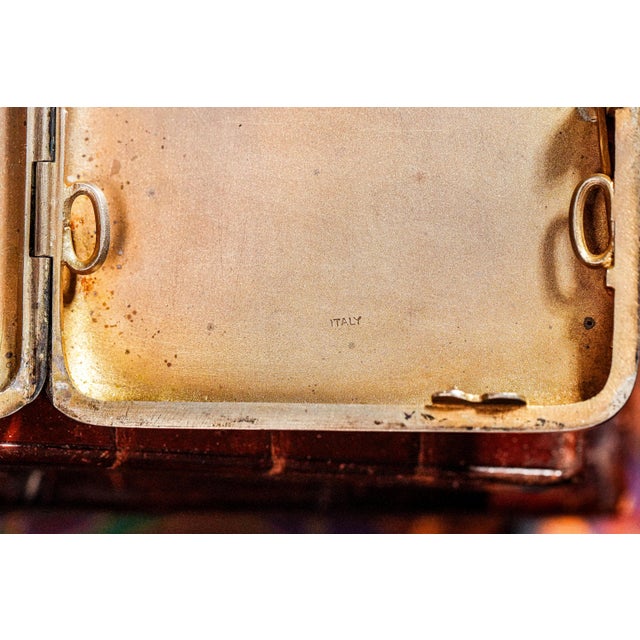 Fantastic Hand Painted Enamel Springer Spaniel Dog 800 Silver Antique Cigarette Case Holder Tobacciana For Sale - Image 13 of 18