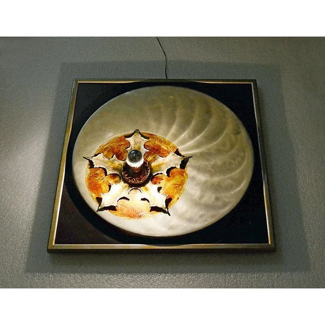 1970s Italian Handmade & Sculptural Wall Panel Light, 1970s For Sale - Image 5 of 9