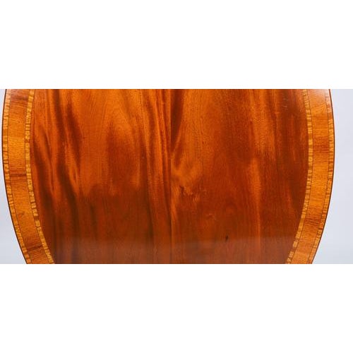 Vintage Oval Mahogany Tilt Top Dining Table by William Tillman, 1980s For Sale - Image 9 of 18