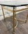 Vintage Hollywood Regency Brass and Glass End Table Side Table Lamp Table For Sale - Image 4 of 12