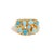 Turquoise Dream Gold Adjustable Ring, Size 8 For Sale - Image 10 of 10