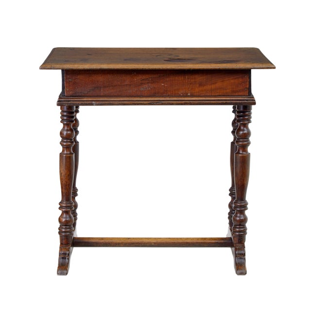 18th Century Rustic Walnut Side Table, 1780 For Sale - Image 9 of 10