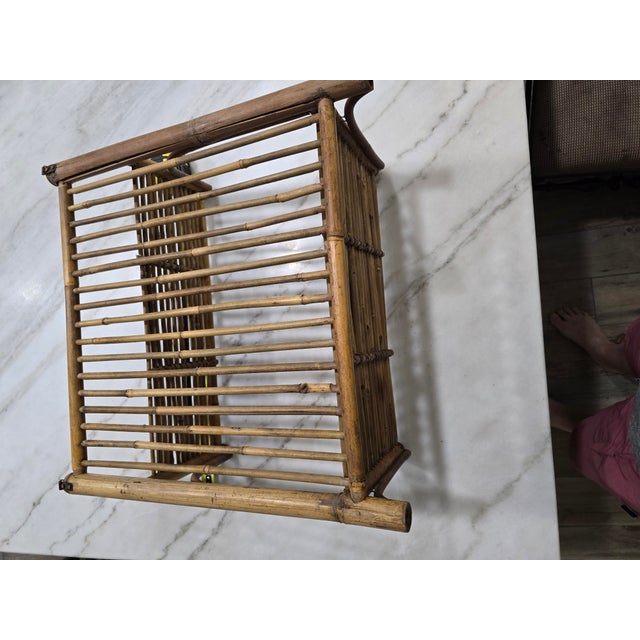 Vintage 1970s Colombian Guadua Bamboo "La Amalia" Estate Hanging Wall Shelf For Sale - Image 4 of 12