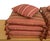 Contemporary Pair of 1990s Matching Custom-Made Pillow Stacked Ottomans on Casters With Tassels For Sale - Image 3 of 8