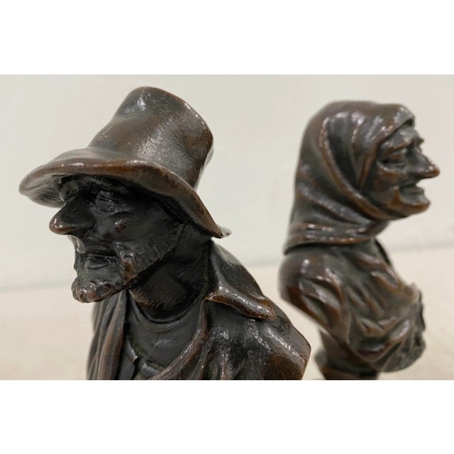 19th Century Old Man & Woman Bronze Sculptures For Sale In San Francisco - Image 6 of 8
