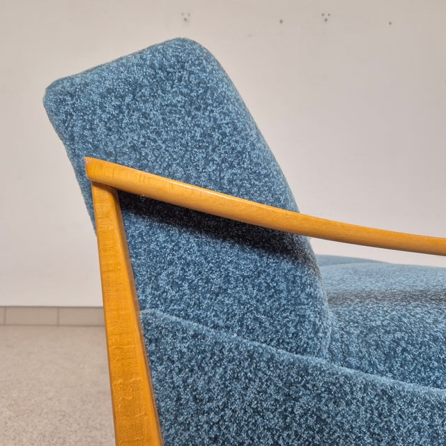 Mid-Century Foldable Sofa in Blue, Germany, 1960s For Sale - Image 6 of 11