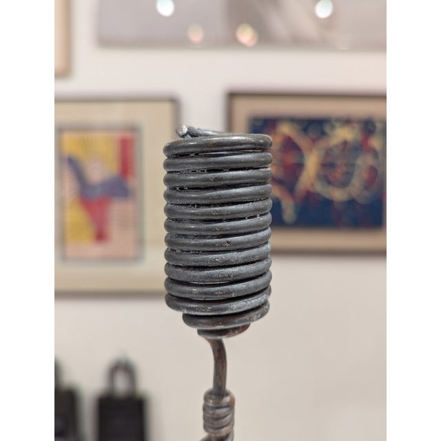 Contemporary Karl Howard Steel Candlestick Holder For Sale - Image 3 of 8