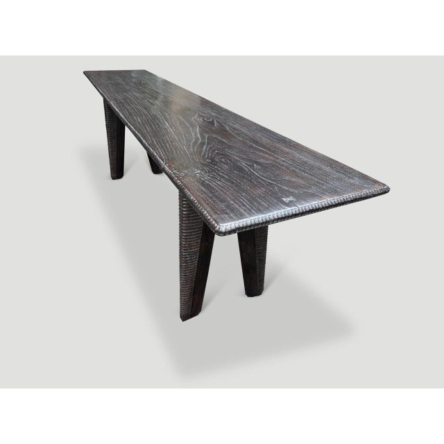 Andrianna Shamaris Exquisite Minimalist Hand Carved Console or Dining Table For Sale - Image 18 of 18