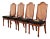 Karges Style French Regency Louis XVI Carved Teak and Cane Back Dining Chairs, Set of Four For Sale