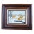 Artist Signed Stag and Doe Deer's in Snowy Landscape Painting W/ Frame For Sale