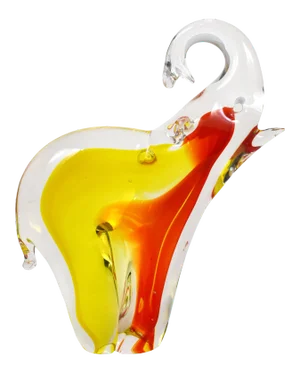 Vintage Late 20th Century Murano Elephant Hand Made Glass Art Model Figurine, Italy