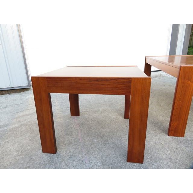 Mid Century Modern Swedish Walnut Coffee Table & Side Table Set For Sale - Image 13 of 18