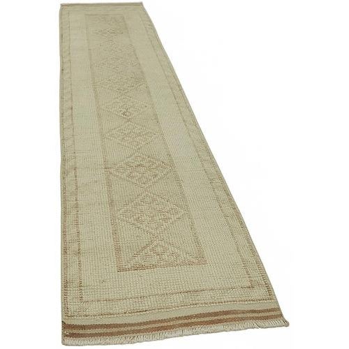 Textile Beige Bohemian Runner Rug For Sale - Image 7 of 7
