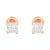 Contemporary 10K Rose Gold Diamond Square Stud Earring (1/2 cttw, I-J Color, I1-I2 Clarity) For Sale - Image 3 of 6