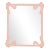 Fleur Home Carnival St. Roch Rectangle Mirror in Salmon Berry, 30x40 For Sale