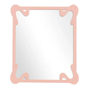 Fleur Home Carnival St. Roch Rectangle Mirror in Salmon Berry, 30x40