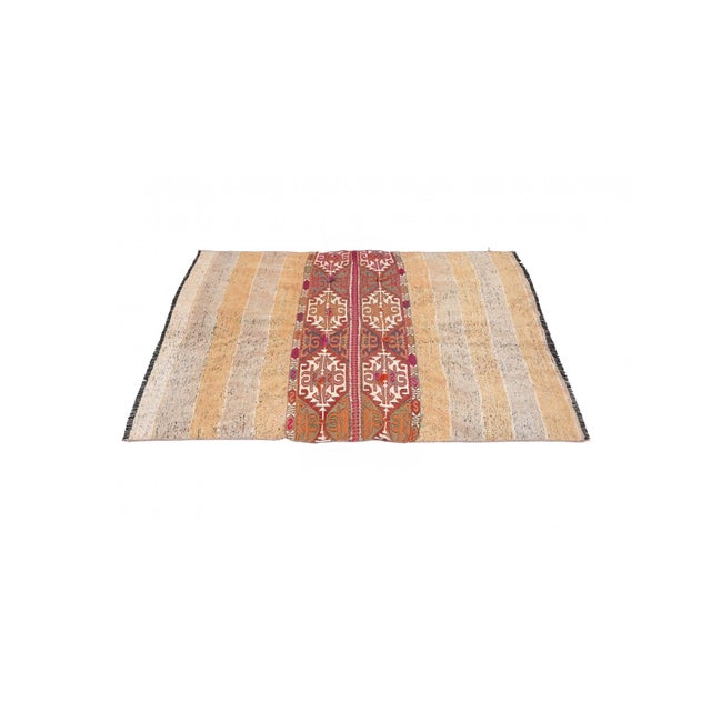 Handwoven vintage decorative kilim rug from Marash region of Turkey. Approximately 50-60 years old. In good condition....