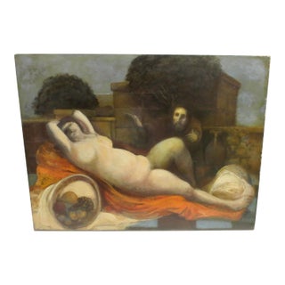 Oil on Panel Suzanna at the Bath For Sale