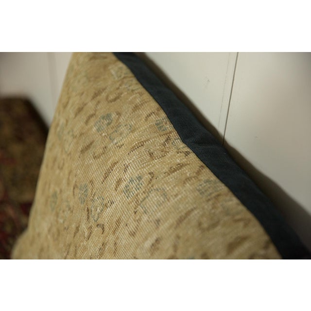 :: Reclaimed vintage 1950s Turkish Sivas rug fragment made into a lovely pillow! Beautiful and unique, this pillow is...