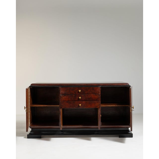 19th Century 19th Century France Art Deco Black Wood Storage Cabinets & Cupboards For Sale - Image 5 of 11