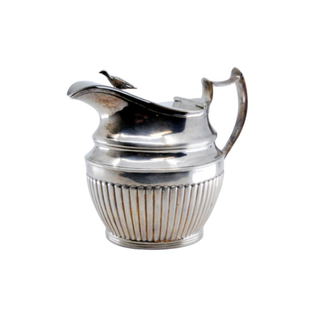 Fluted Silver Milk Jug with Half-Body Design For Sale - Image 11 of 11
