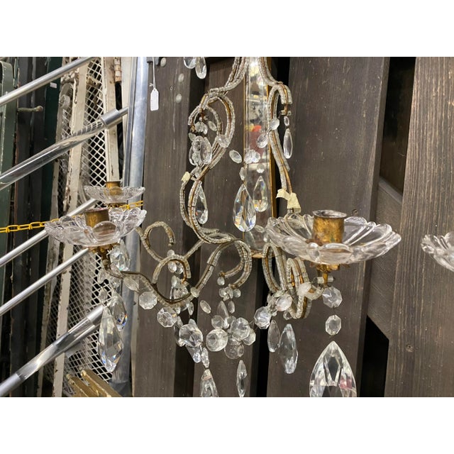 19th Century Mirror Macaroni Beaded Candleholders - A Pair For Sale In Los Angeles - Image 6 of 13