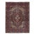 1970s Vintage Handmade Wool Cotton Burgundy Area Rug For Sale