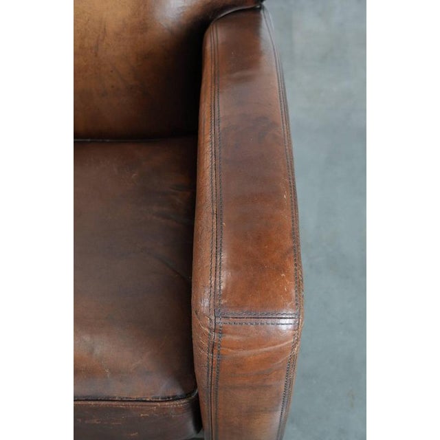 Vintage Sheepskin Leather Chairs, Set of 2 For Sale - Image 9 of 18