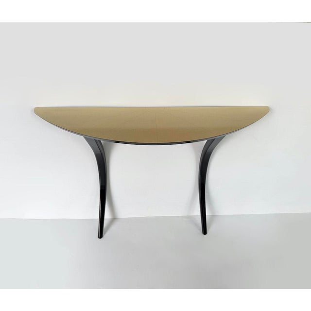 Vintage Demi-Lune Console Table, 1950 For Sale - Image 3 of 13