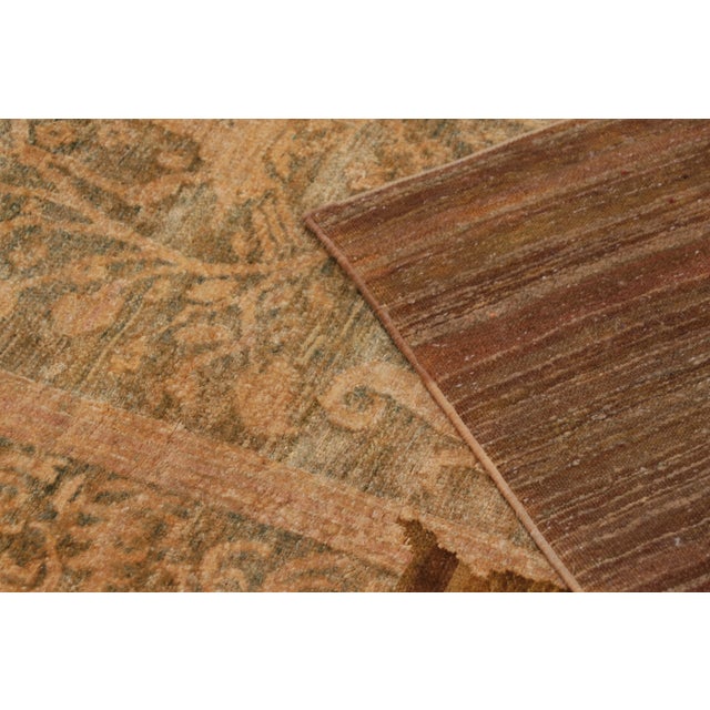 Goldenrod Contemporary Oriental Floral Wool & Natural Silk Rug by Rug & Kilim, India For Sale - Image 8 of 10