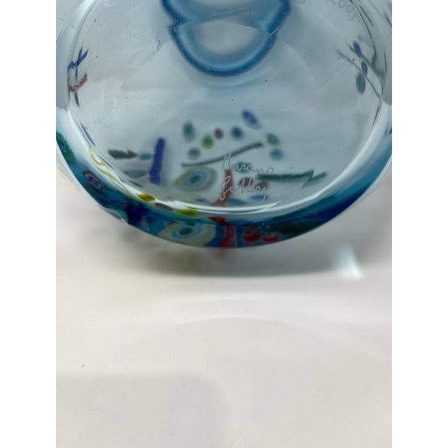 Baby Blue Beautiful Vintage Murano Glass Vase For Sale - Image 8 of 9