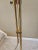 Mid-Century Modern style adjustable brass pharmacy lamp or floor lamp. Adjusts from 36 inches high to 52 inches. Round...