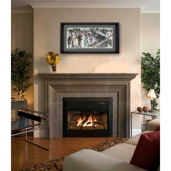 Limited Edition Jean-Paul Riopelle Lithograph. Sur les presses de Maeght 1974. Double lithograph. Size: 55,8x38cm. Frame:...