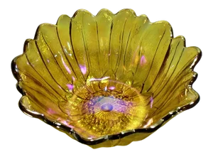 Vintage Indiana Glass Carnival Floral Glass Bowl