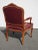 Vintage French Provincial Burgundy Needlepoint Tapestry Chair For Sale - Image 11 of 13