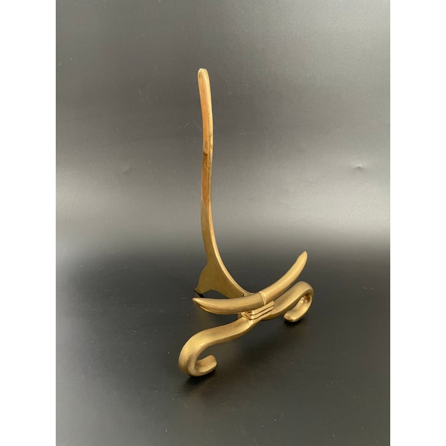 This solid brass Chinoiserie tabletop easel is perfect for displaying a plate or artwork on an entry console, side table,...