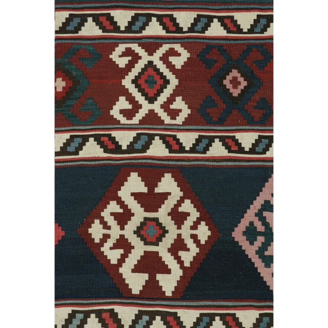 Rug & Kilim 1950s Vintage Azerbaijan Persian Kilim With Geometric Patterns, From Rug & Kilim For Sale - Image 4 of 7