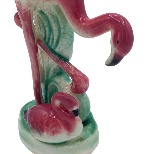 Mid-Century Ceramic Flamingo Figurine & Vase Set by Maddux & Leftons- 3 Pieces For Sale - Image 10 of 18
