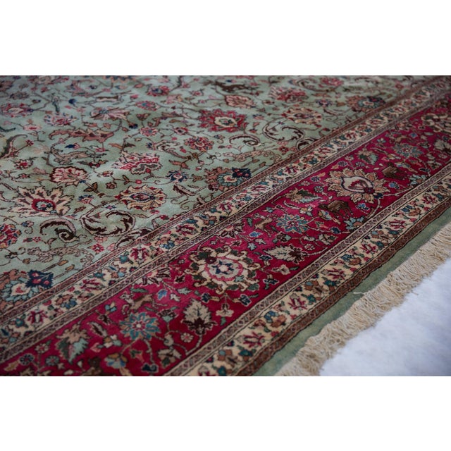 Vintage Tabriz Square Carpet 11'9" X 11'10" For Sale - Image 9 of 13