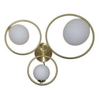 Vintage Ceiling Lamp with Gold-Colored Metal Frame from KHG, 2000s For Sale