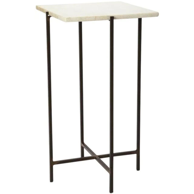 Overall measurements (inches) 21H x 11.50W x 11.50D . Overall Condition is New. Material(s): Marble,Iron,Iron. Style:...