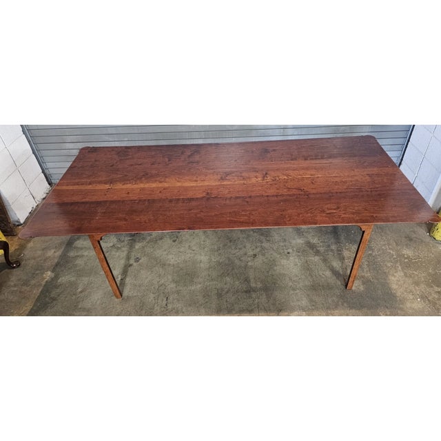 Farmhouse Dr Dimes Cherry Large Farmhouse Dining Room Table Benchmade For Sale - Image 3 of 8