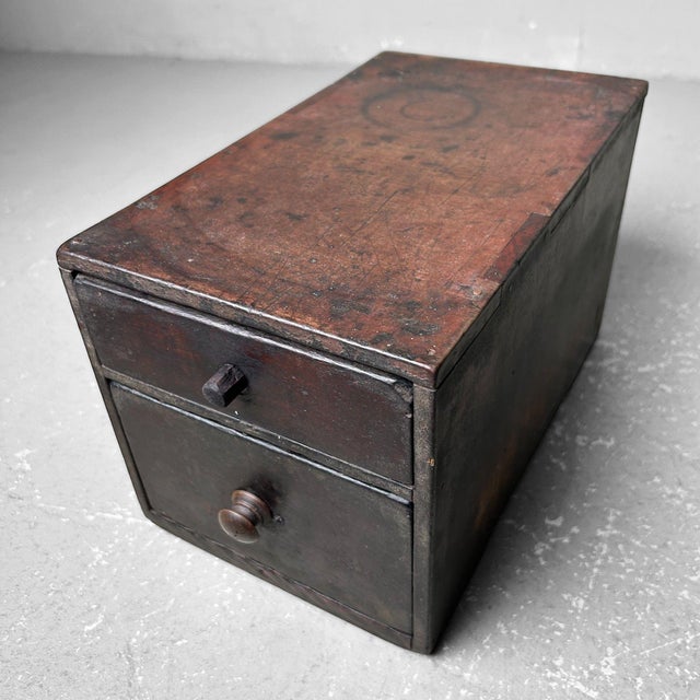 Wood Wooden Calligraphy Drawer Cabinet, Japan, 1890s For Sale - Image 7 of 11