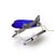 Glass Vintage Chrome & Cobalt Blue Art Deco Dc-3 Airplane Table Lamp C1977 For Sale - Image 7 of 9